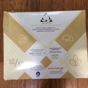 My Giza 100% Cotton Sateen Weave  Solid White King Sheet Set